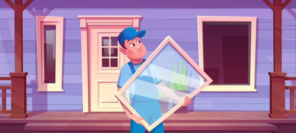 Glaszetter in IJmuiden