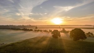Bedrijven in IJmuiden Landelijk tafereel van Drenthe met uitgestrekte natuur en pittoreske dorpjes, ideale vakantiebestemming in Nederland